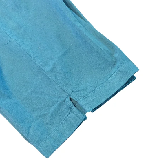 Erika Blue High Rise Cotton Pull On Wide Leg Capri Cropped Pants Women's Medium - Picture 7 of 9